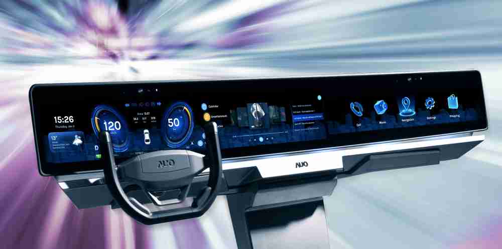 人生就是博开拓前瞻显示技术创新应用，，结合优异整合设计能力，，，，开发智能车载FIDM Plus一体化显示方案，，，，让驾驶操作与车内娱乐体验再进化