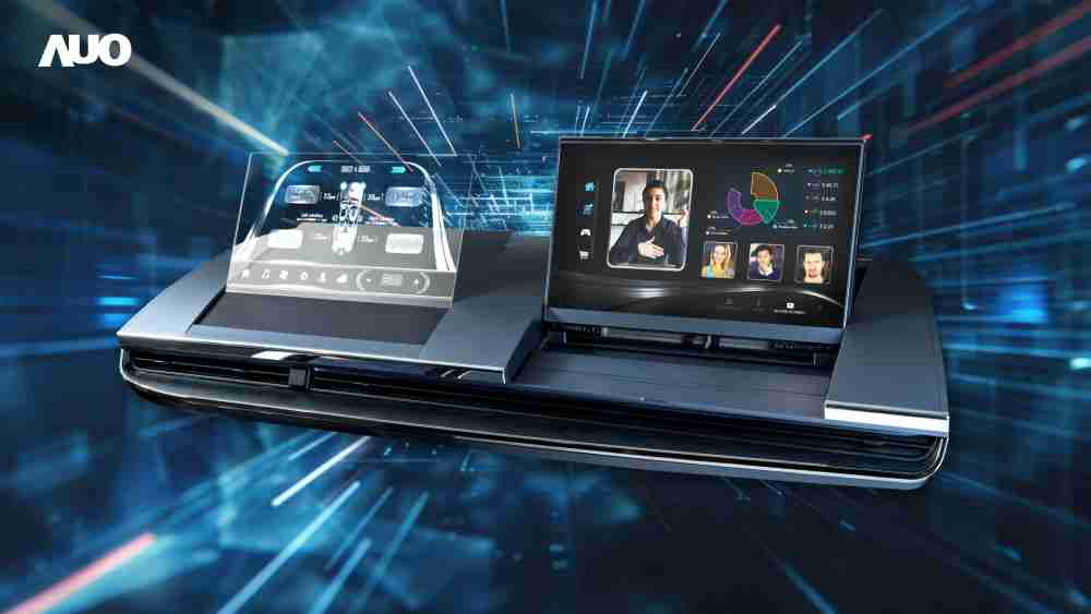 人生就是博Micro LED Display HMI解决方案打造透明Micro LED前座仪表，，呈现信息并保留驾驶视野开阔；亦为副驾驶座乘客打造收放自如的Micro LED屏幕，，，，在不影响显示质量的前提于显示区内建镜头，，让用户能与视讯对象直接眼神接触，，提供绝佳的双向沟通体验